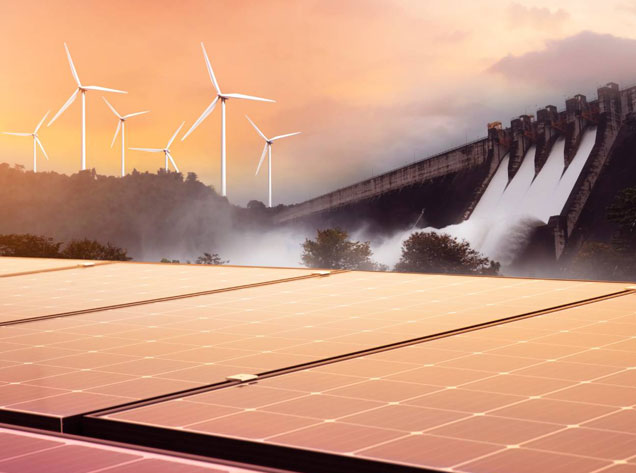 windmills and solar panel image